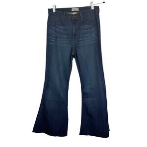 JUDY BLUE WOMEN'S WIDE LEG BELL BOTTOM BLUE JEANS, HIGH RISE, SIZE 13/31